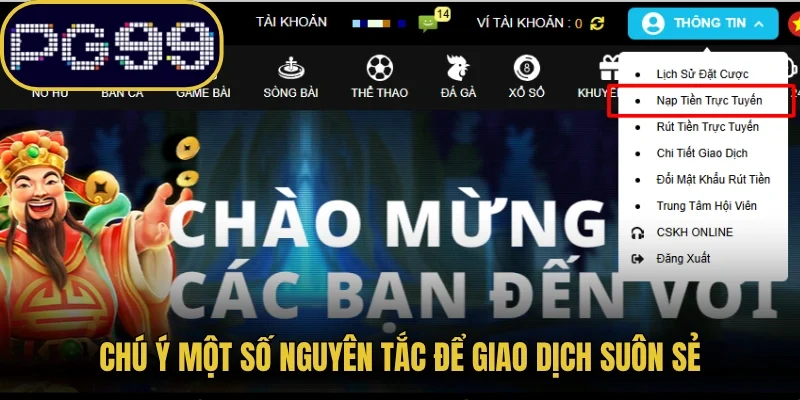 Chú ý một số nguyên tắc để giao dịch suôn sẻ