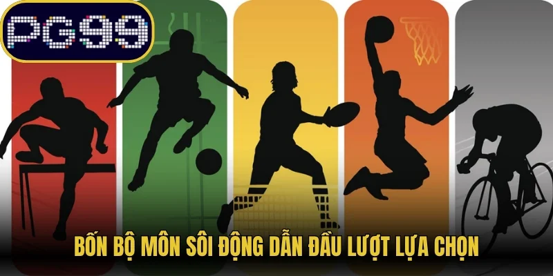 Bốn bộ môn sôi động dẫn đầu lượt lựa chọn 